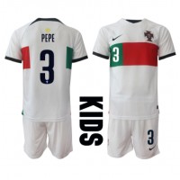 Dres Portugal Pepe #3 Gostujuci za djecu SP 2022 Kratak Rukav (+ kratke hlače)